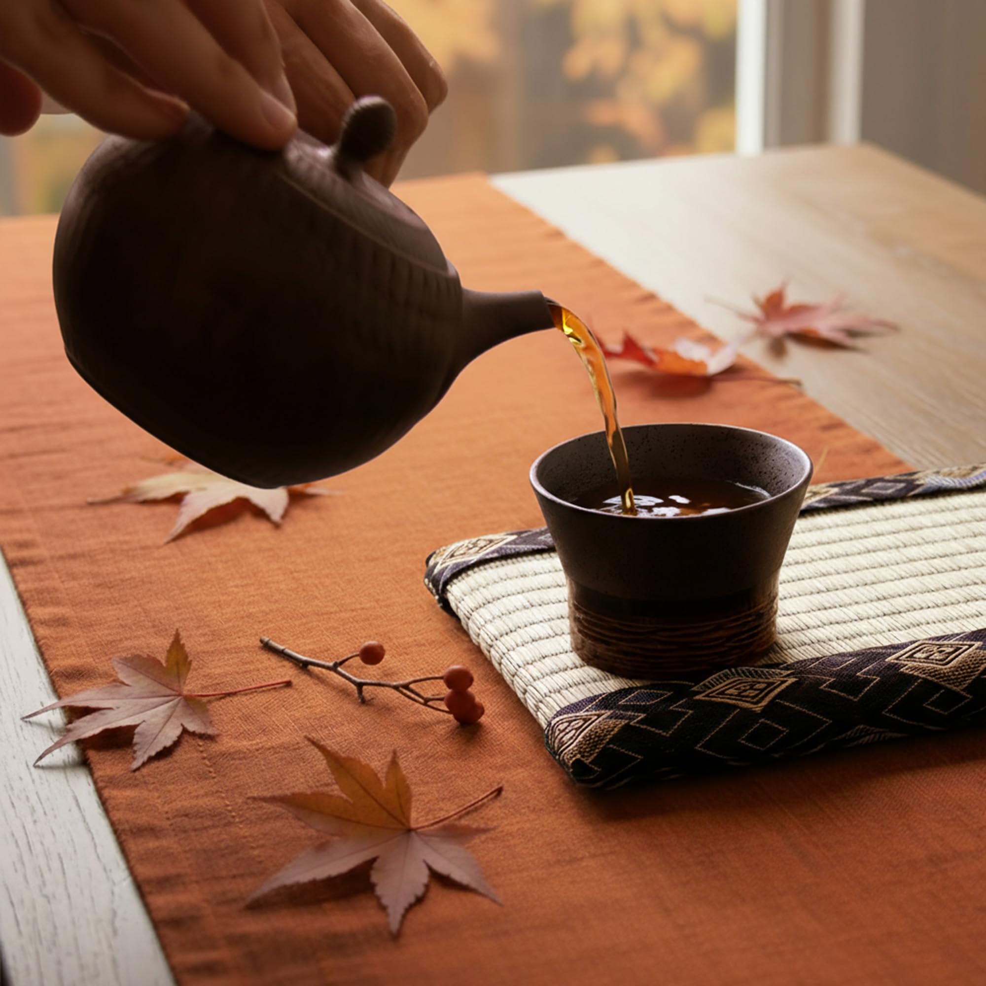 Asayu Japan Kyusu, Theiere Japonaise traditionnelle, Ceramique Nippone, Teapot Tokoname Isshin Tobikanna, 360ml, Artisanat ancien