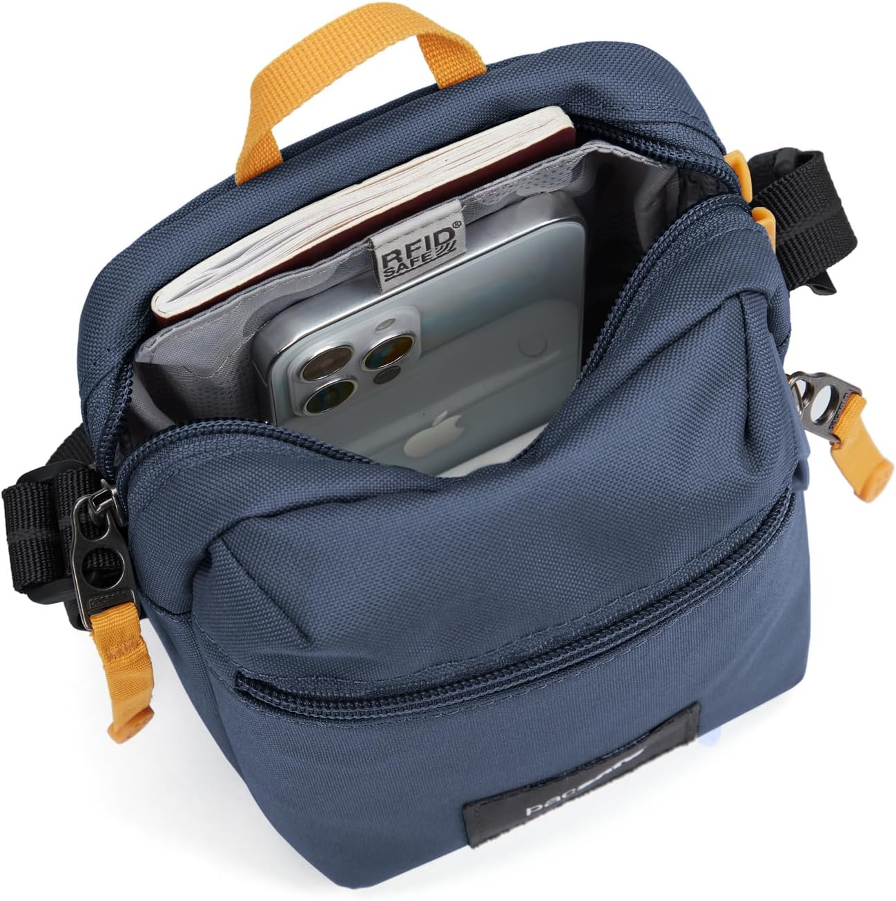 Pacsafe GO Anti Theft Micro Crossbody, Coastal Blue - Image 6