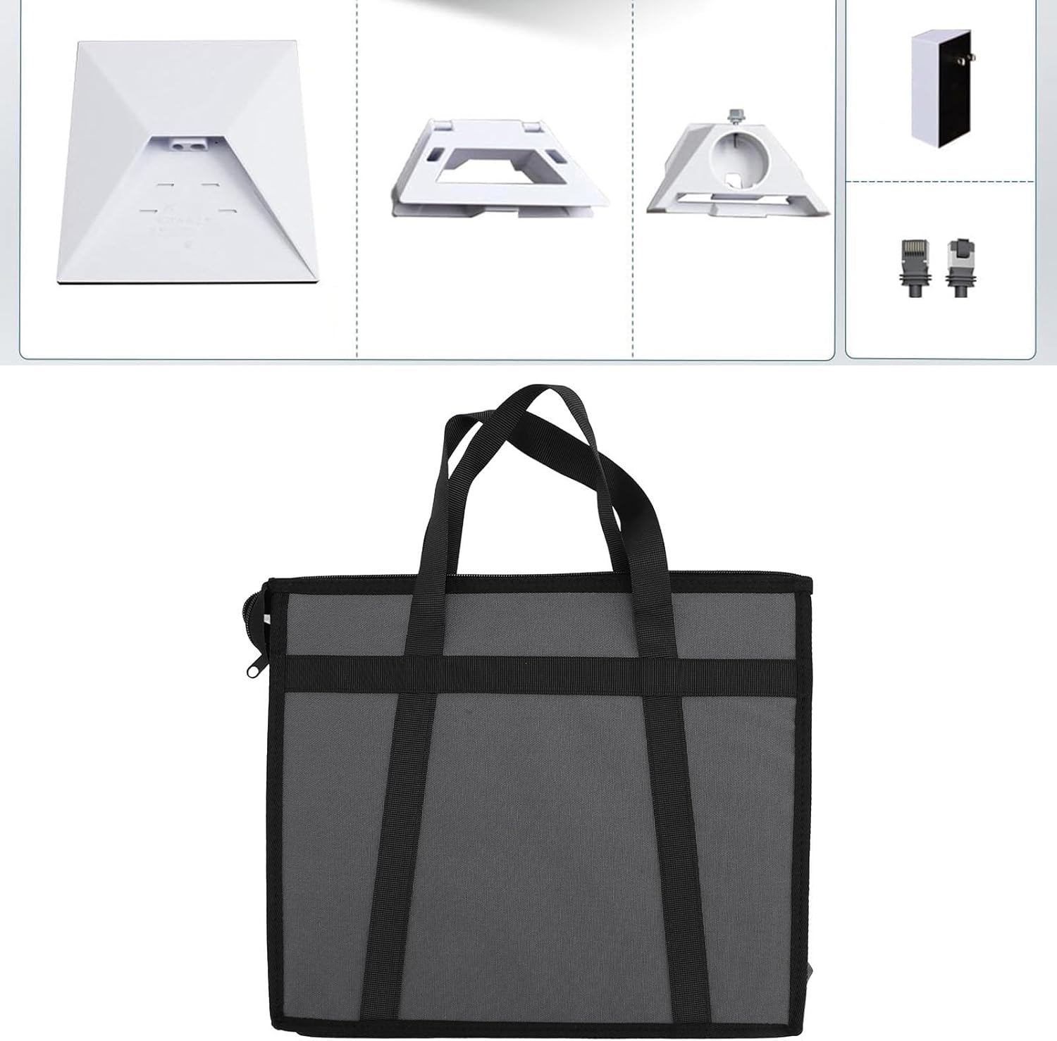 Garosa Mini Dish Carrying Case with Convenient Handle, Versatile Storage Oxford Fabric for Travel Large Capacity