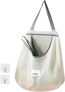 Netz-Gemüsebeutel, wiederverwendbare Obst- und -Aufbewahrungsnetzbeutel, hängende Küchen-Aufbewahrungstasche, multifunktionale Netztaschen für, Obst, Lebensmittelorganisation