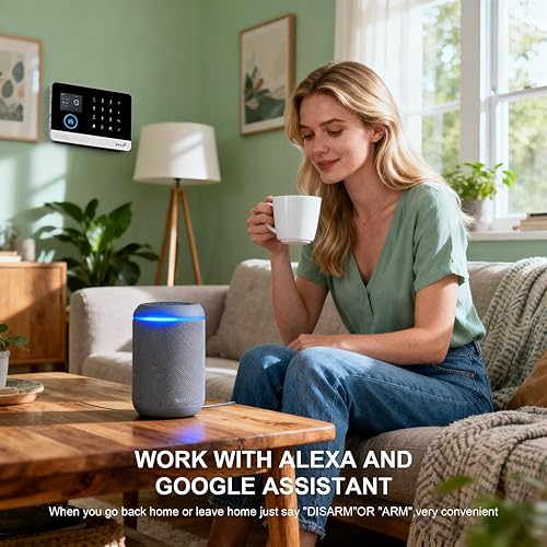 Miniatura 5 de LWOHSI Sistema de alarma de 24 piezas, sistemas inalámbricos de seguridad para el hogar con 10 sensores de puertaventana, 5 detectores de