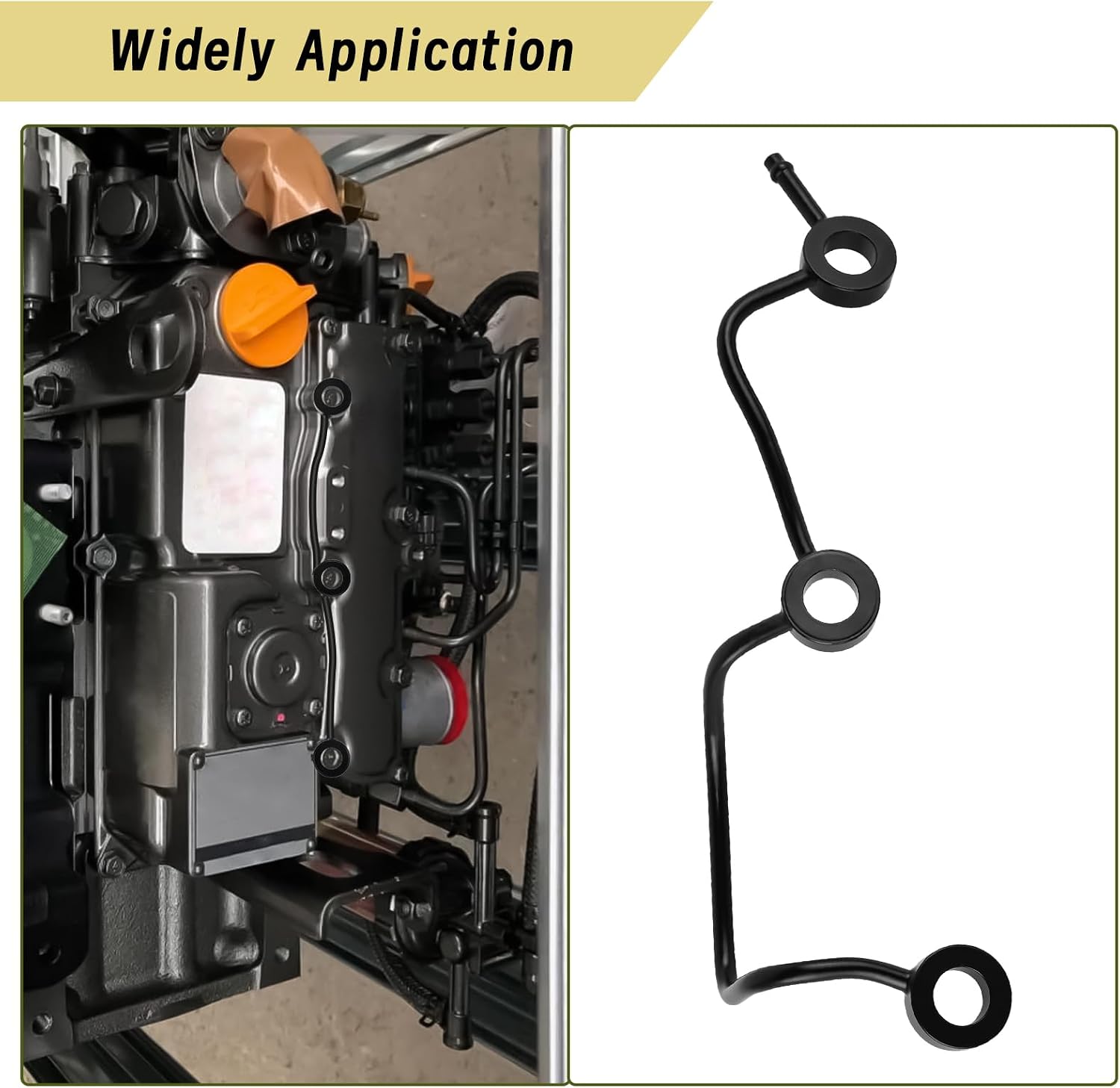 MuHize Fuel Overflow Return Pipe, Diesel Fuel Return Line Compatible with Yanmar Diesel Engine 3TNV70-AJUV 3TNV70-XSR 3TNV70 2TNV70 Excavator ZX17U-2 ZX17UNA-2, OE 119515-59540 11951559540