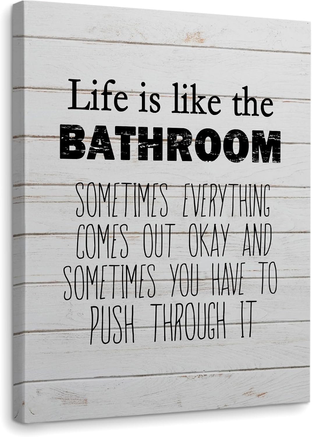 rayprint Signs Decor Home Bathroom,Inspirational Wall Decor For unframed Canvas Funny 12x16Inch