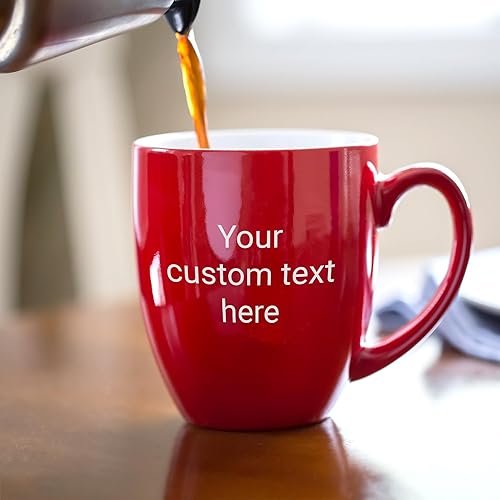 Miniatura 5 de Taza de café personalizada con grabado "Create Your Own Coffee" (rojo) – Taza de café grande personalizada, taza de gran tamaño personalizada con