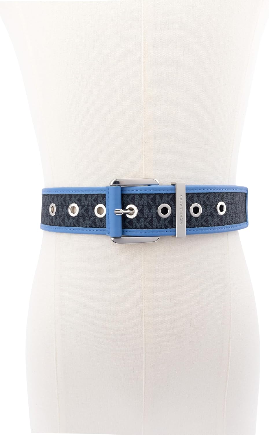 Michael Kors Womens 1.75 Inch Logo Belt with Grommets, Stylish Fashion Accessory for Everyday Wear - Image 2