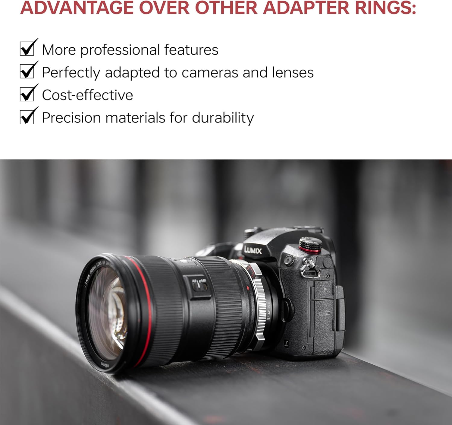 VILTROX EF-M1 Pro Lens Mount Adapter Auto-Focus Lens Converter Compatible with Canon EF/EF-S Lenses for Micro 4/3 Cameras GH5 GH4 GH6 GH5S GF5 GF1 GX9 G9 GX7 GF7 GM5 OM-D, E-M1 II, Z CAM E2