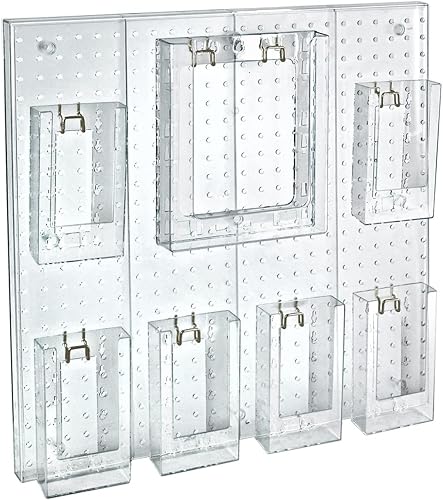 Miniatura 7 de Azar Pantallas - 700680 - Soporte para folleto de pared con 10 bolsillos, tamaño triple, transparente