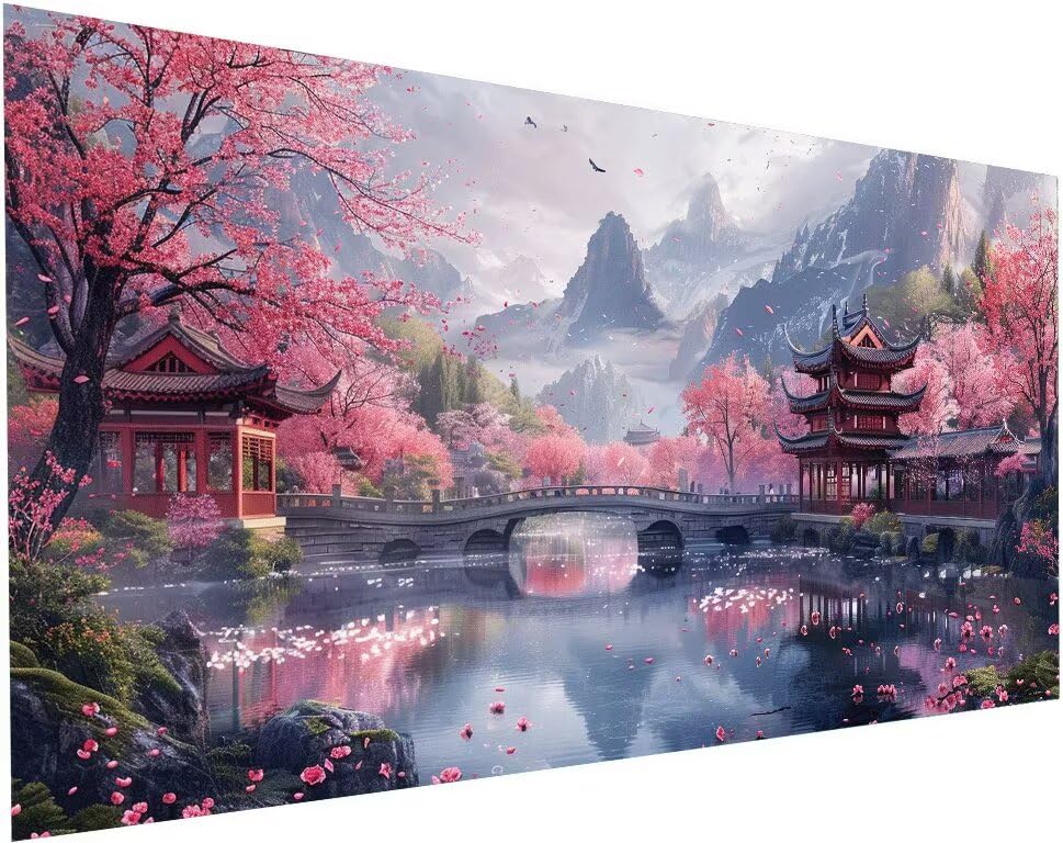 Diamond painting paysage grand format pour la décoration de votre chambre