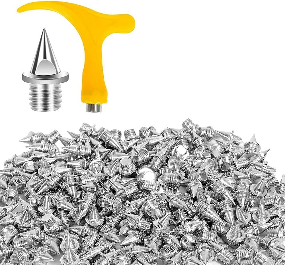 Hlsicnalm ステンレススチールスパイク トラックシューズ用 アイスリート スチールピラミッドスパイク ハイキング ハイジャン