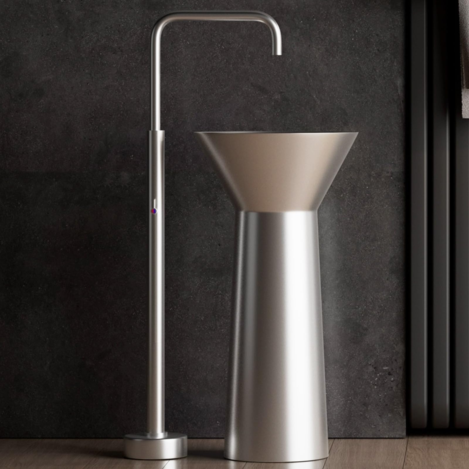 Soporte de manguera en G de acero inoxidable con espiga. Solución duradera de riego al aire libre para patio trasero, piscina y playa. Diseño elegante resistente al óxido
