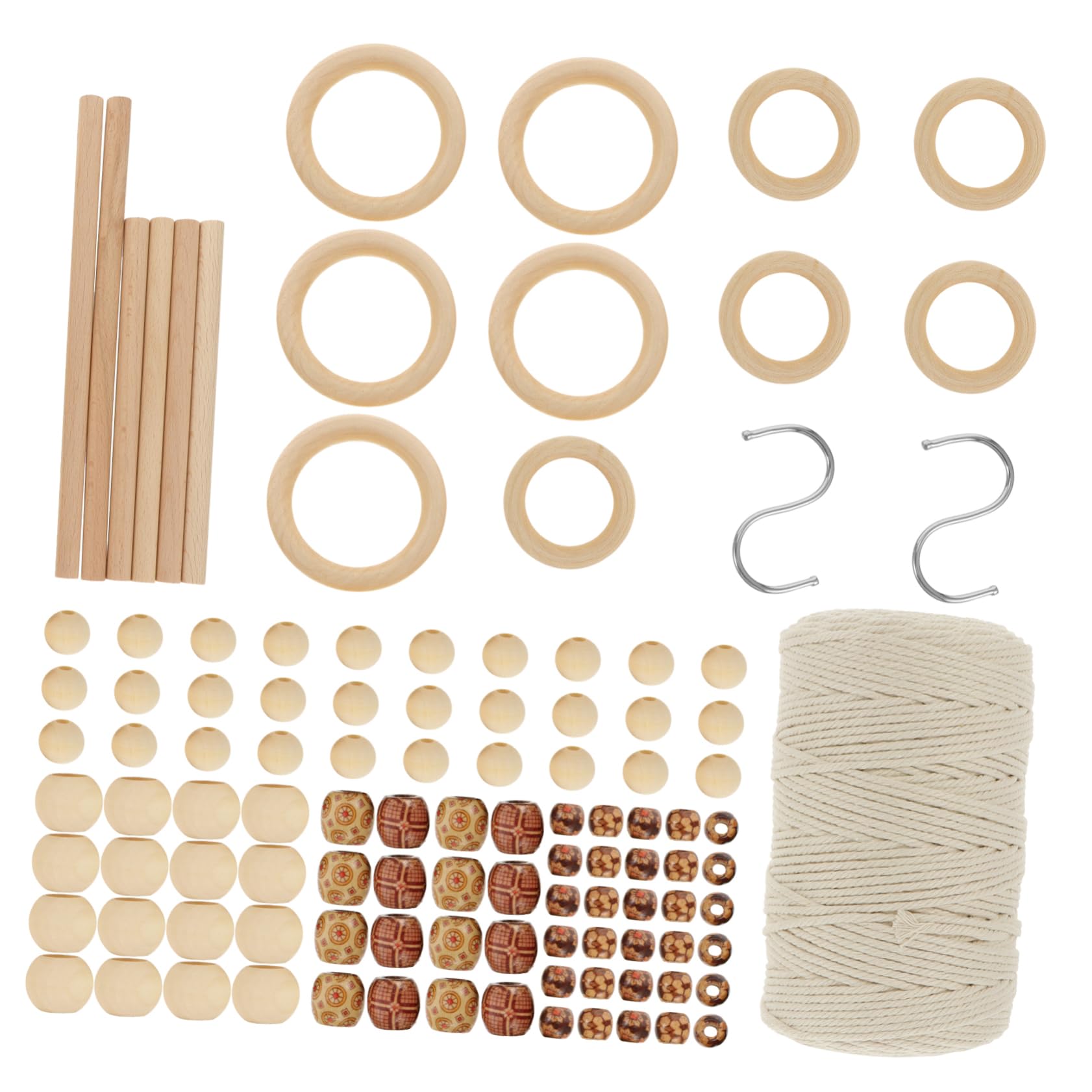 Housoutil Completo Kit Macramè Fai da Te con Cotone Materiale per Decorazione Muro Creazioni Artigianali e Appendini per Piante Metri Filo e Versatile