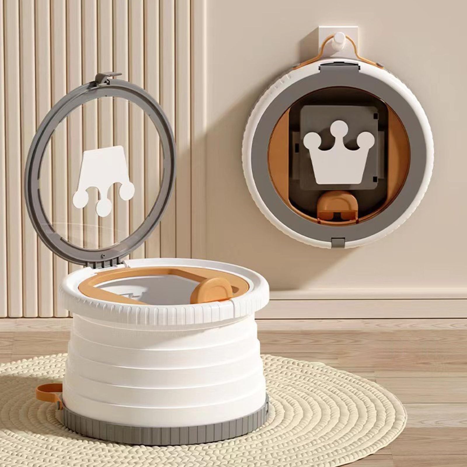 Toilette pieghevole portatile per bambini, design semplice, perfetta per avventure all'aperto e uso domestico