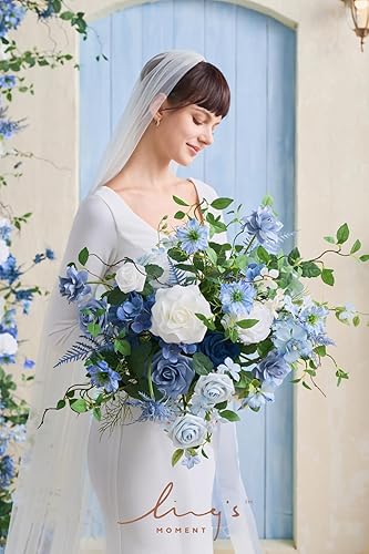 Miniatura 134 de Ling's moment - Juego de flores artificiales para manualidades, ramos de boda, centros de mesa, arreglos de novia, fiestas y decoración del hogar