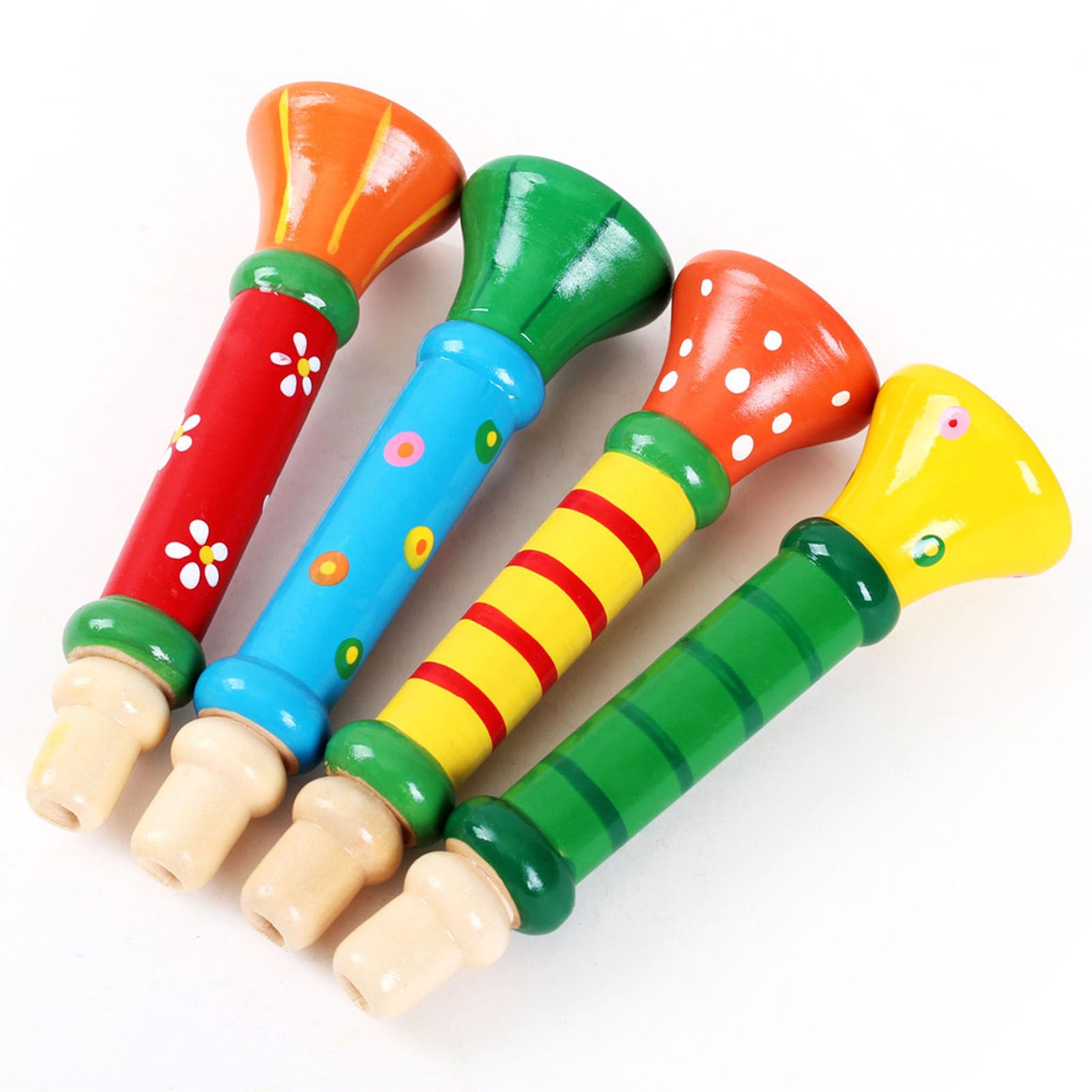 RASTKY Durable Wooden Trumpet Toy for Kids, Lightweight Trumpet Musical Instrument, Educational Music Education Whistle, Portable for Travel — view 5