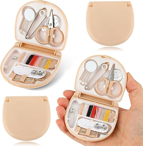 Cobee Paquete de 2 mini kit de costura de viaje, kit de costura portátil con estuche plegable para uso diario en el hogar, viajes, kit de reparación disponible en Yaxa Peru