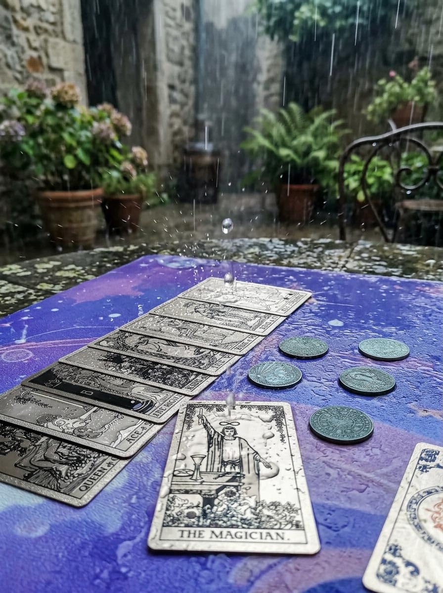 Tarot Vintage Doré en Anglais, 78 + 2 Cartes avec Guide | PVC holographique étanche et anti-plis, mélange fluide et finition durable pour lecture, pratique et collection