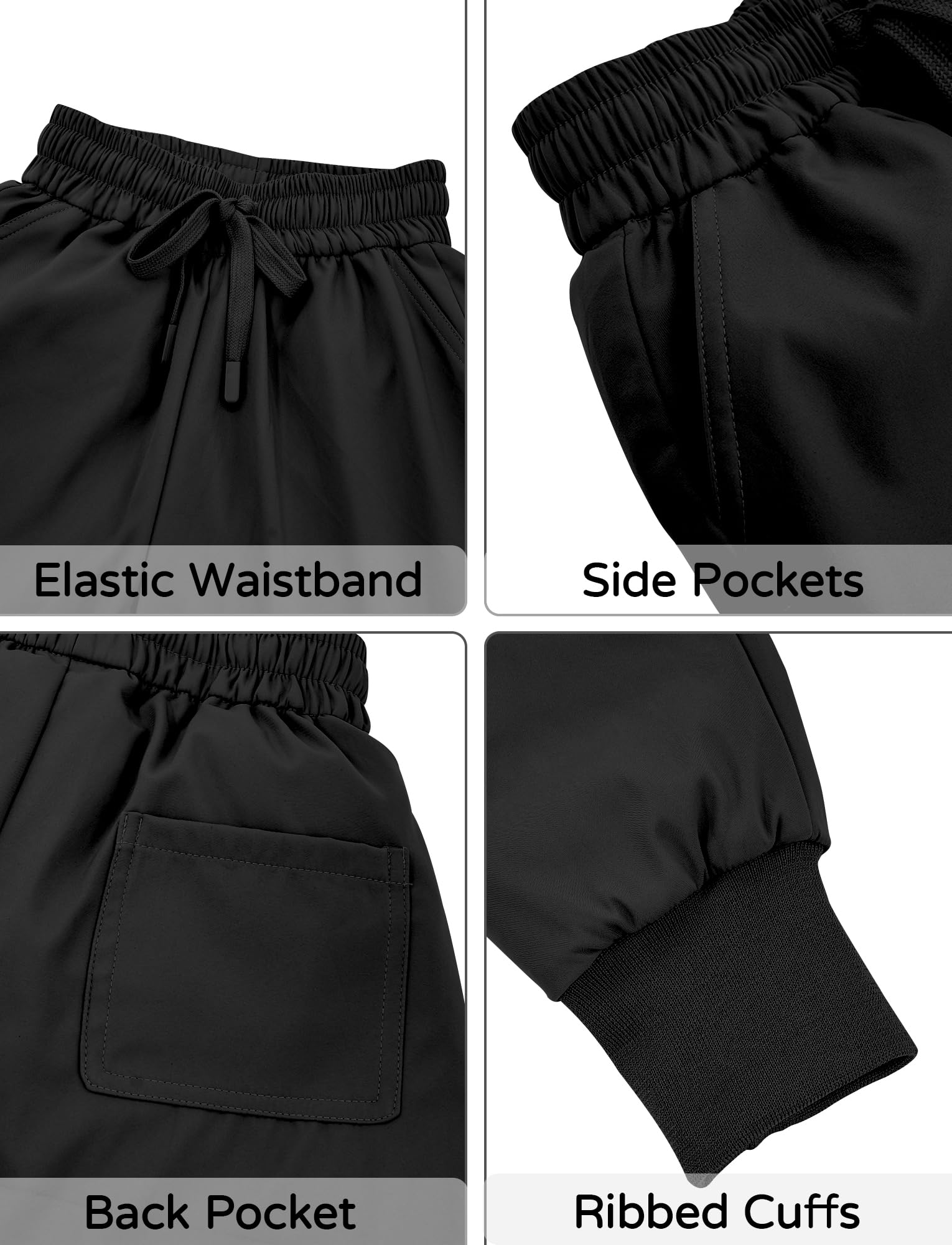 SEAUR Kinder Daunenhose Leicht Warm Winterhose Dick Schneehose Mädchen Jungen Skihose Winddicht Outdoorhose Winter - 120-160=(EU 110-158)