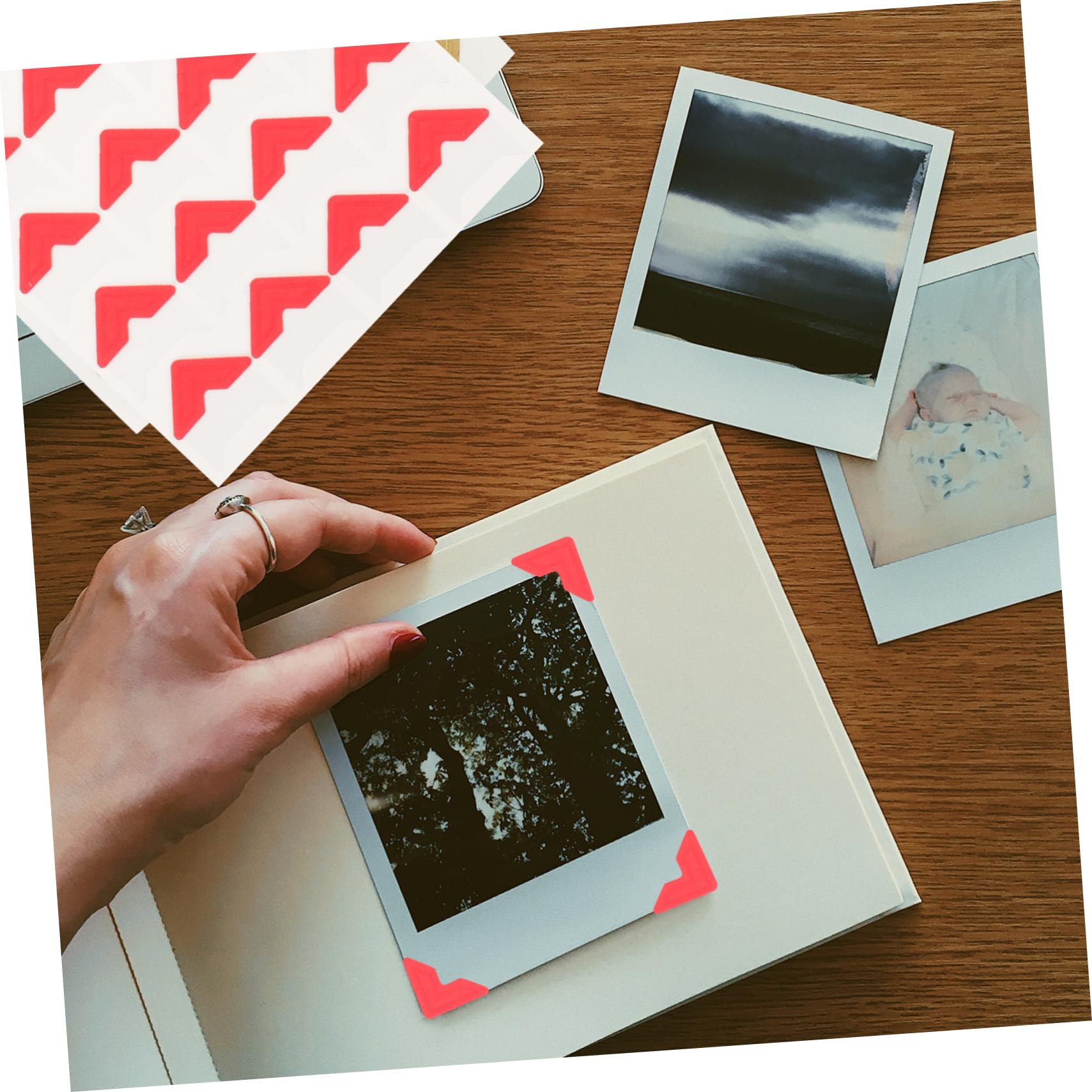 AUTSUPPL Photo Album Sticky Pages 480pcs Self Adhesive Photo Corners Scrapbooking