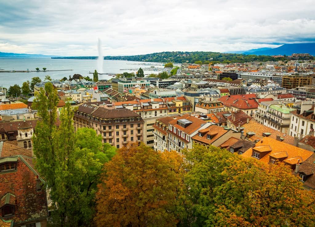 Noah Jigsaw Puzzle Geneva, Switzerland: City and Lake View seen from St. Peter's Cathedral Tower 1000 Pieces