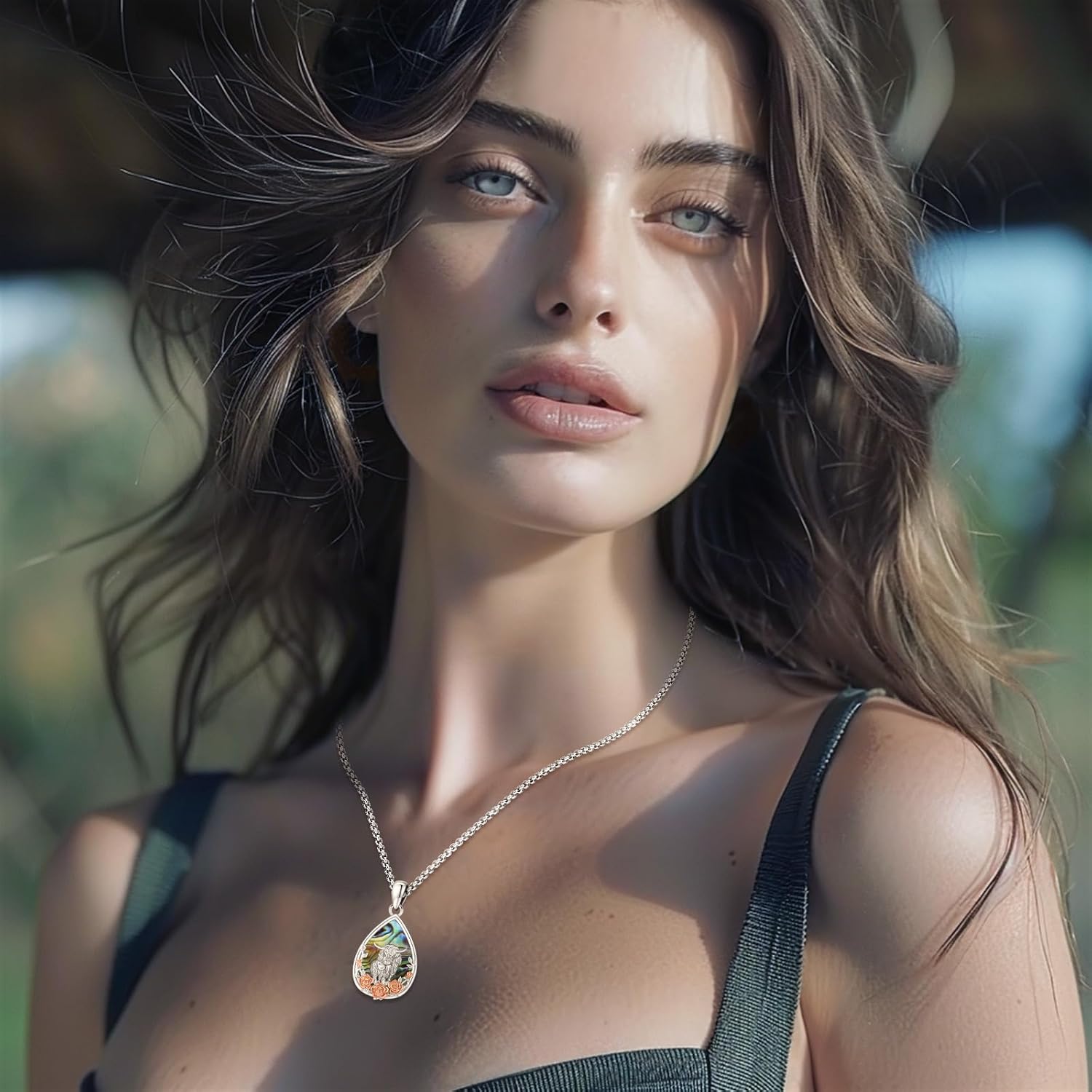 Highland Cow Necklace for Women Cows Pendant 925 Sterling Silver Cute Animal Scottish Jewelry Gifts for Mom Birthday Mother's Day Daughter Graduation Valentine's Day - Image 5