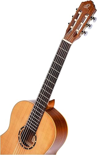 Miniatura 220 de Serie Familiar Guitarra Clásica de Nylon Tamaño 1/4 con Bolsa Tapa de cedro - Natural - Satén