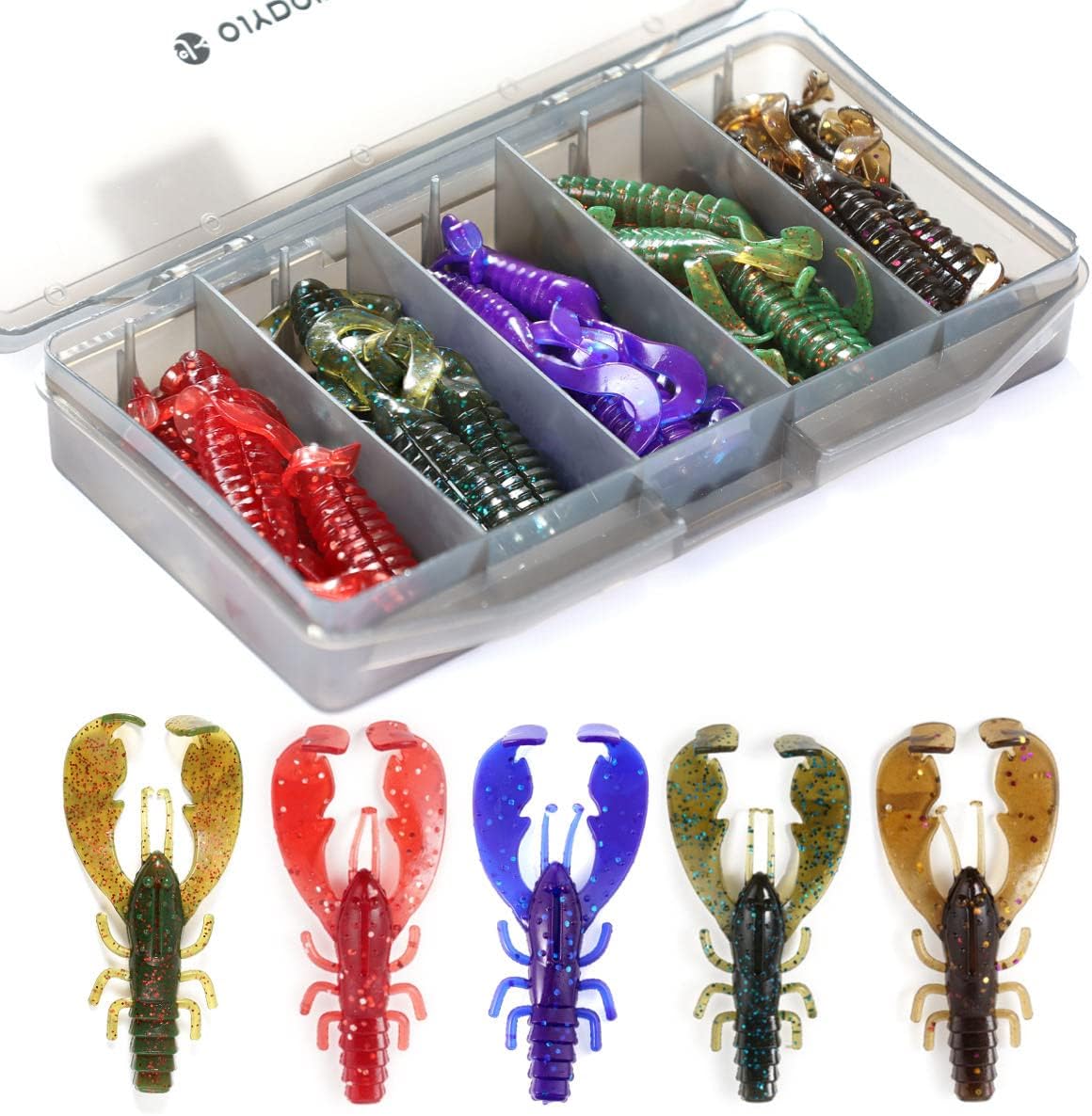 Ned Rig Baits Kit,TRD Soft Plastic Worms or Crawfish for Bass Fishing