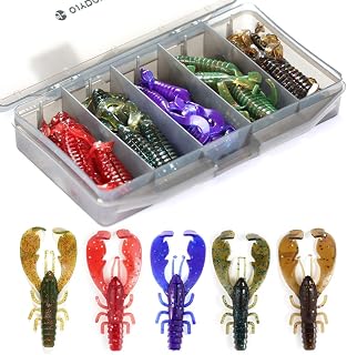 Ned Rig Baits Kit,TRD Soft Plastic Worms or Crawfish for Bass Fishing