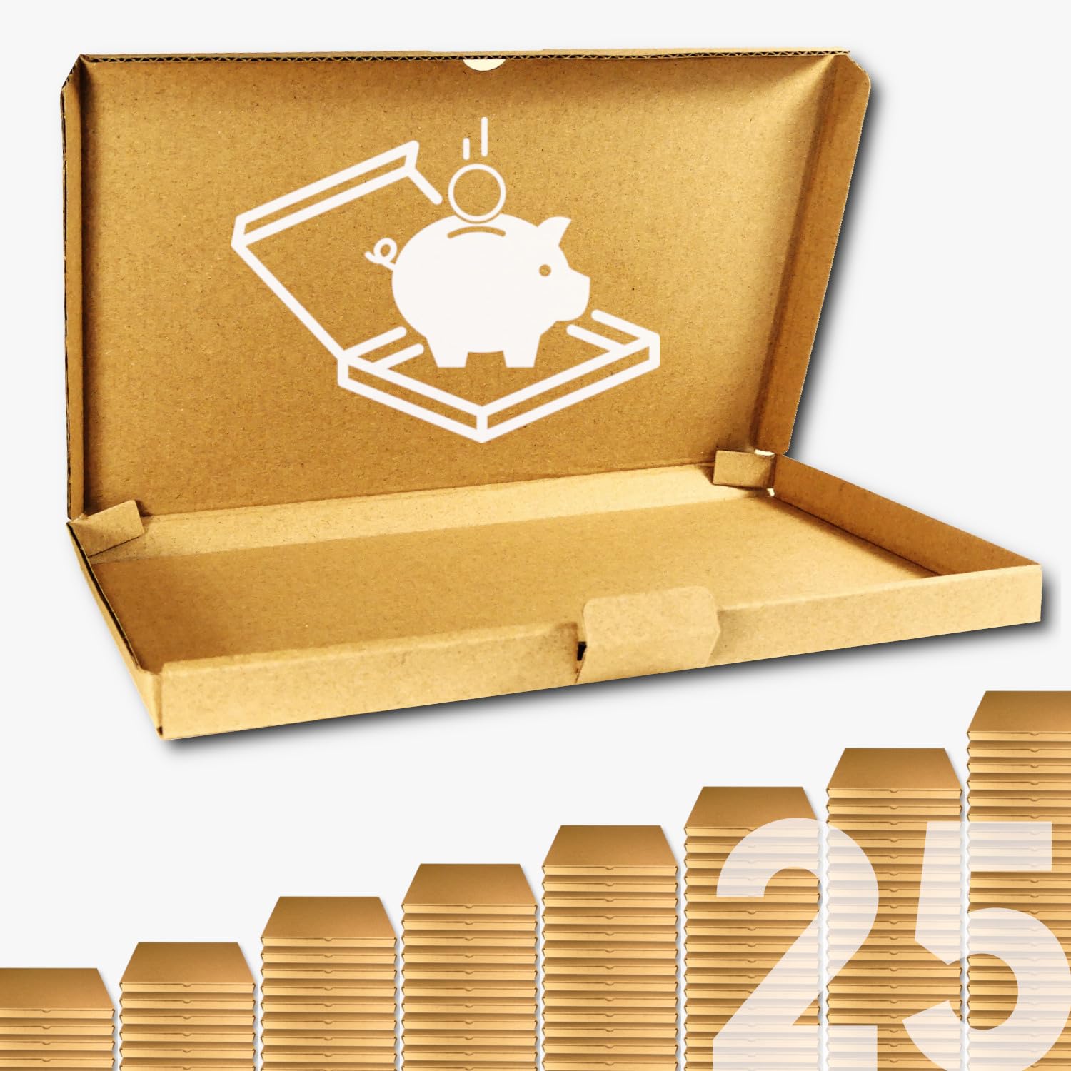25 pcs 6x9 Cha-Ching Skinny Boxes | The Only Small FBA Box - Product Packaging Designed for the Lowest Amazon FBA Fees | Cute Lightweight Inexpensive