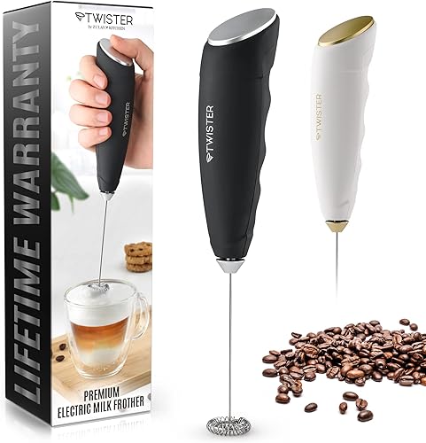 Miniatura 22 de Zulay Milk Boss Espumador de leche potente manual, hace espuma para latte, batidor para mezclar bebidas, café, miniespumador para capuchino, frappé