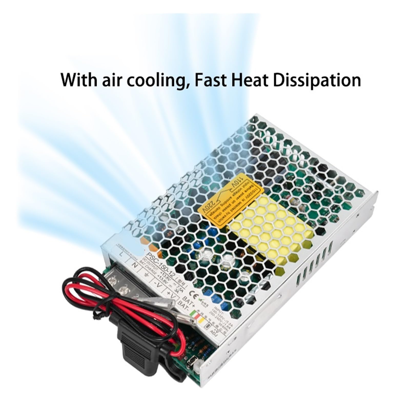 Trasformatore LED Alimentatore switching for caricabatterie UPS da 150 W, 12 V, 24 V CA, CC, 13,8 V, 7,5 A, 27,6 V, 4 A, 110 V, 220 V, SMPS, caricabatterie PSC-150-24 150-12 , Facile da installare