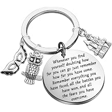 TIIMG Movie Inspiired Gift Jareth Goblin King Through Dangers Untold Cult Movies Literary Gift Keychain