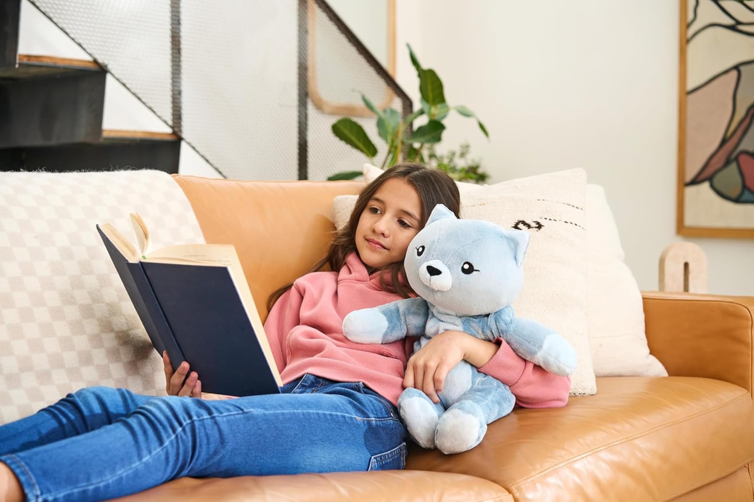 HUGIMALS Weighted Sensory Plush - 2kg Calming Stuffed Animal For Kids & Adults - Removable Weight, Washable, Deep Pressure Stimulation - Image 5