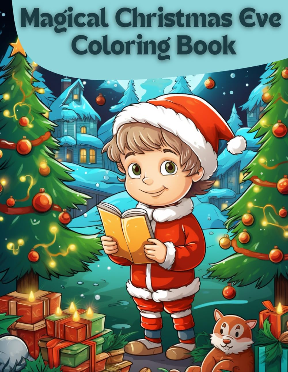 Magical Christmas Eve Coloring Book: Fun & Easy Holiday Coloring Pages for Kids