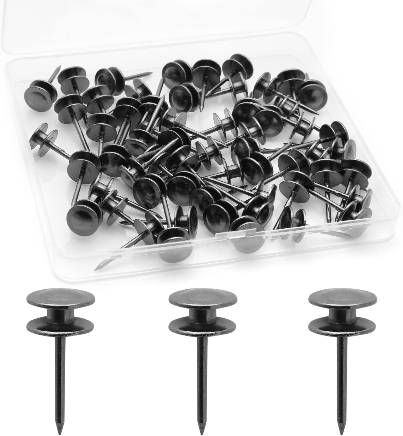 Rierdge DoubleHeaded Nails for Hanging Pictures, 30 Pcs