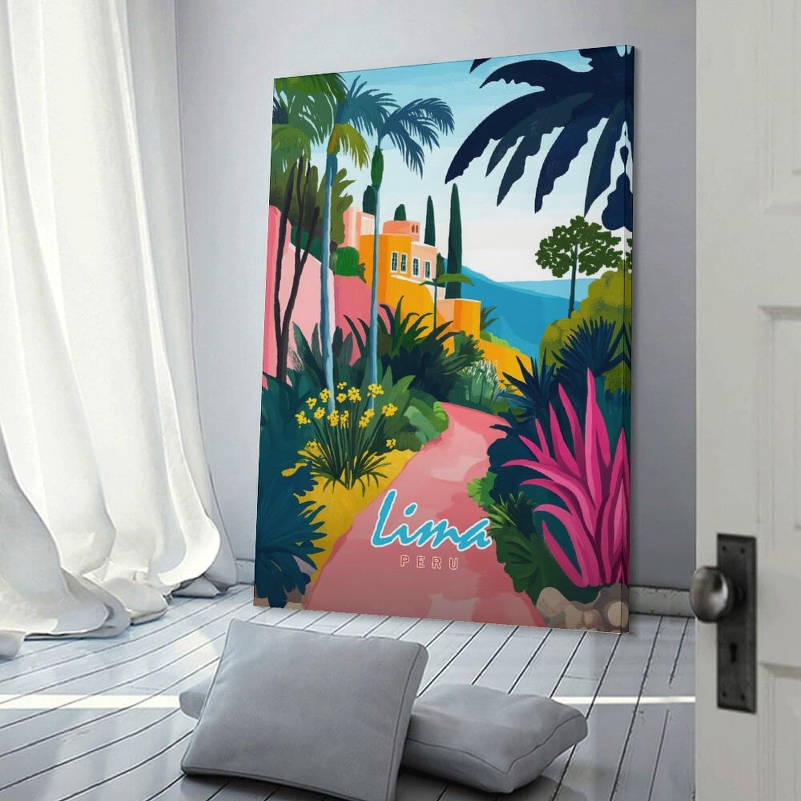 Junmoney Wall Picture Print Lima, Peru Travel (2), 16x24inch(40x60cm), for Living Room, Bedroom Or Home Office, Thoughtful Wall Decor for Art Lovers