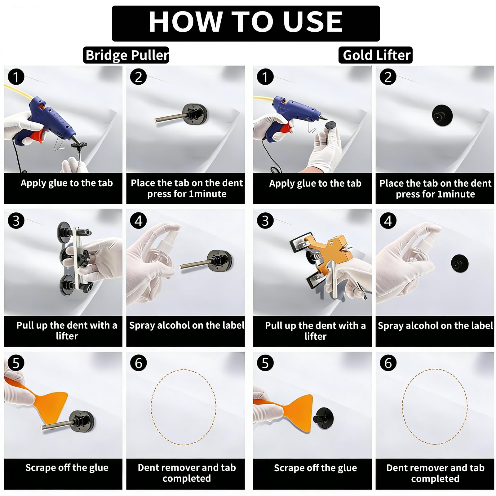 Kit di riparazione per ammaccature auto
