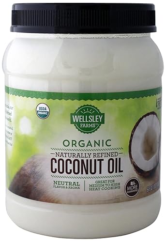 Wellsley Farms Aceite de coco orgánico naturalmente refinado, 56 oz.