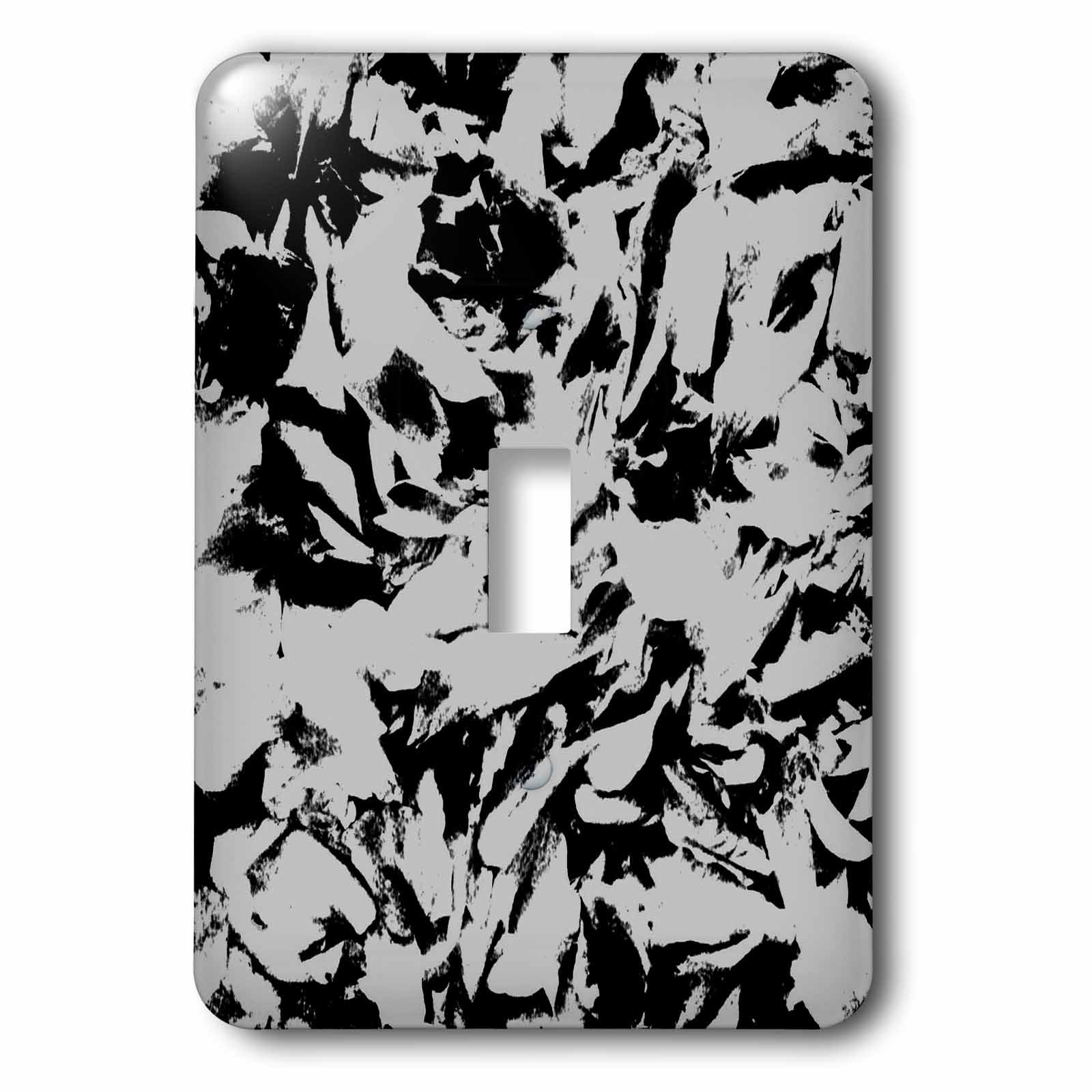 Interrupteur à bascule simple gris et noir abstrait vintage 3dRose lsp_267886_1