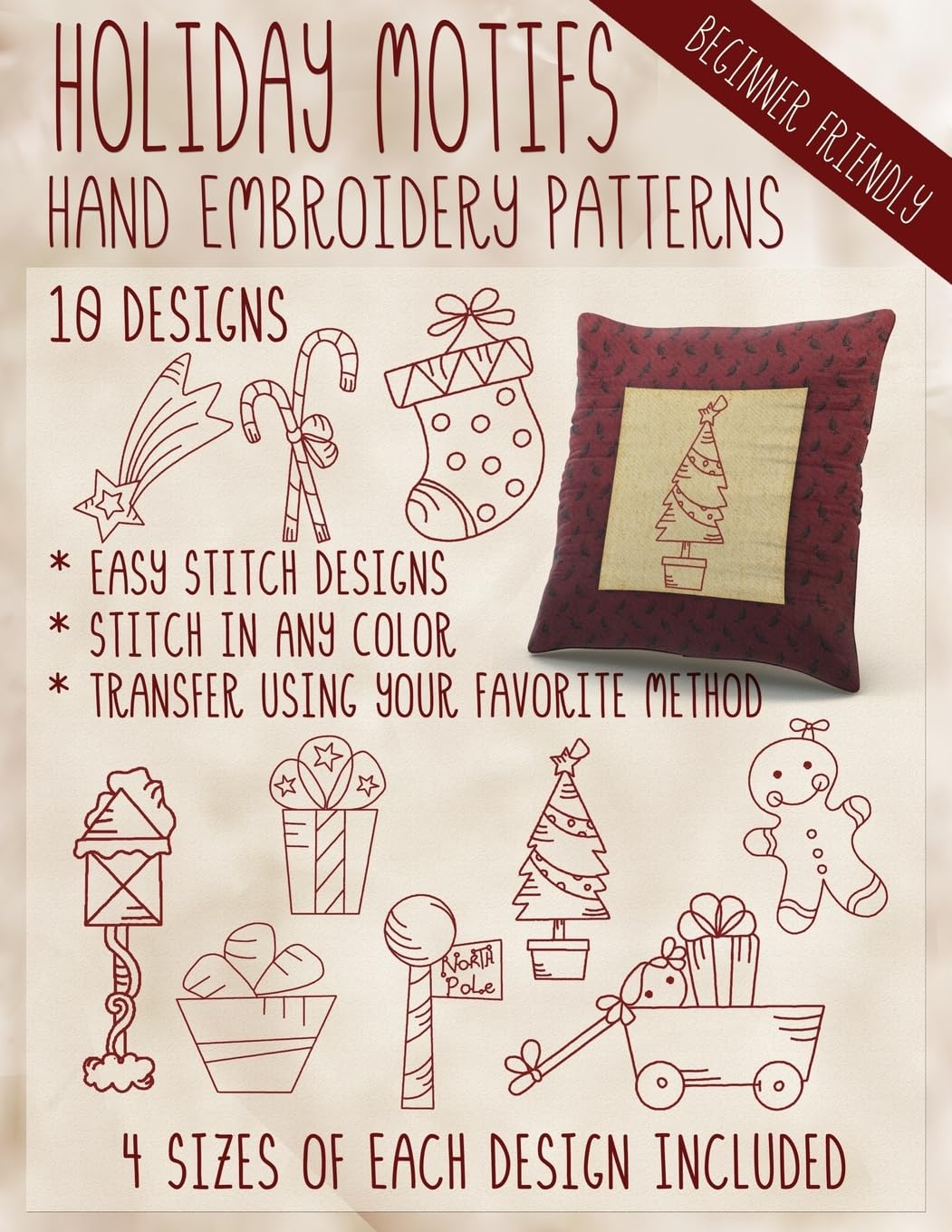 Holiday Motifs Hand Embroidery Patterns