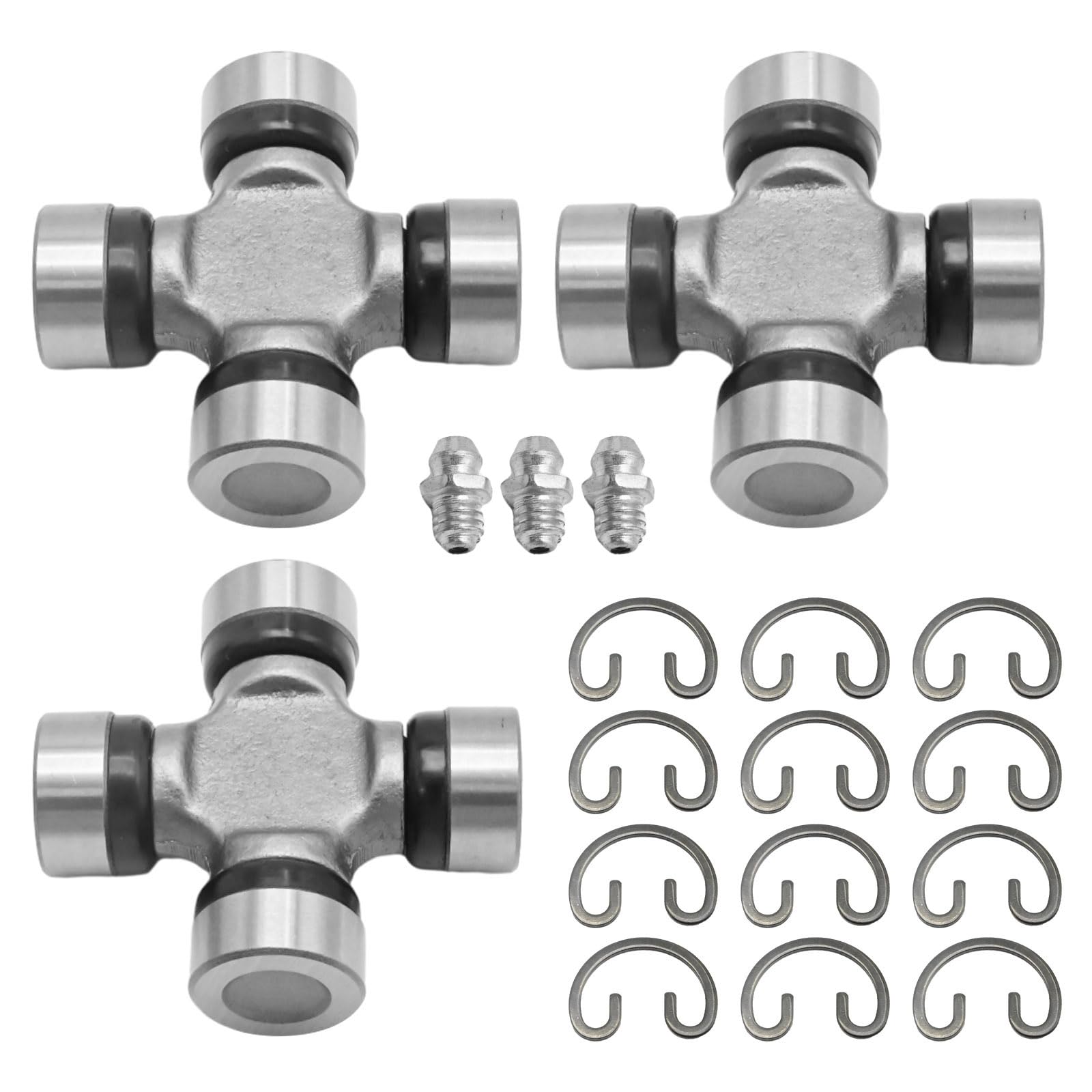 3Set Front Prop Propshaft Shaft Double Cardan Joint Repair Kit Front Prop Shaft U-Joint Replacement for Land Rover Discovery 2 1998 1999 2000 2001 2002 2003 2004