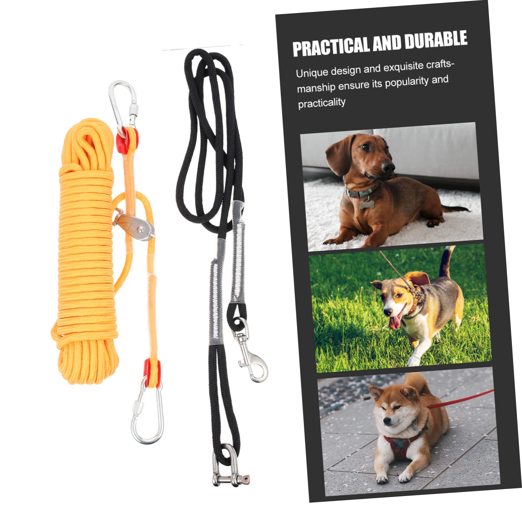 Cadena Resistente para Perros De Acampada Cable para Correr y Pasear Mascotas Equipo De Camping para Mascotas para Paseos La Naturaleza
