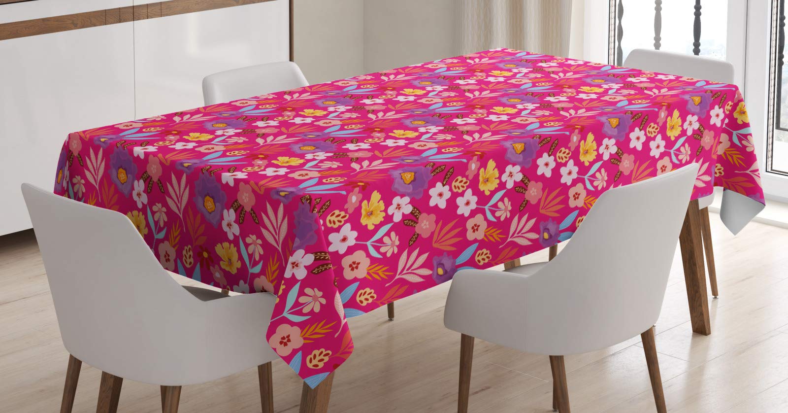 ABAKUHAUS Magenta Tovaglia, Futuristico Grungy Murky