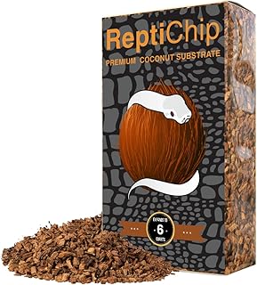ReptiChip Reptile Bedding Loose Coconut Chip 6 Quart Coco Husk Substrate Mulch for Snake