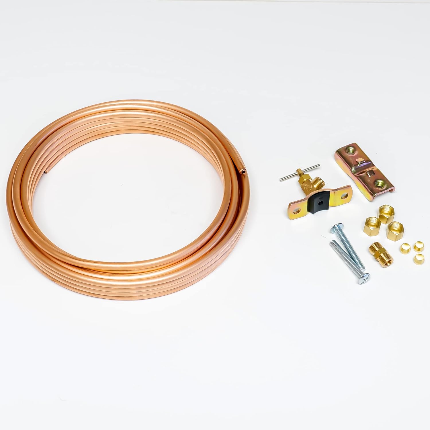 Ice Maker Copper Tubing 25' and Saddle Valve Installation Kit Choice CIM25