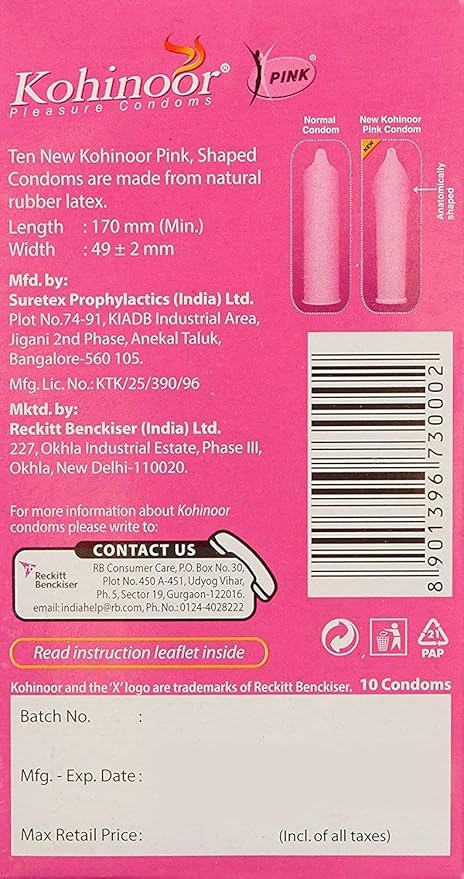 Kohinoor Pleasure Condoms(Pack of 1, 10s)
