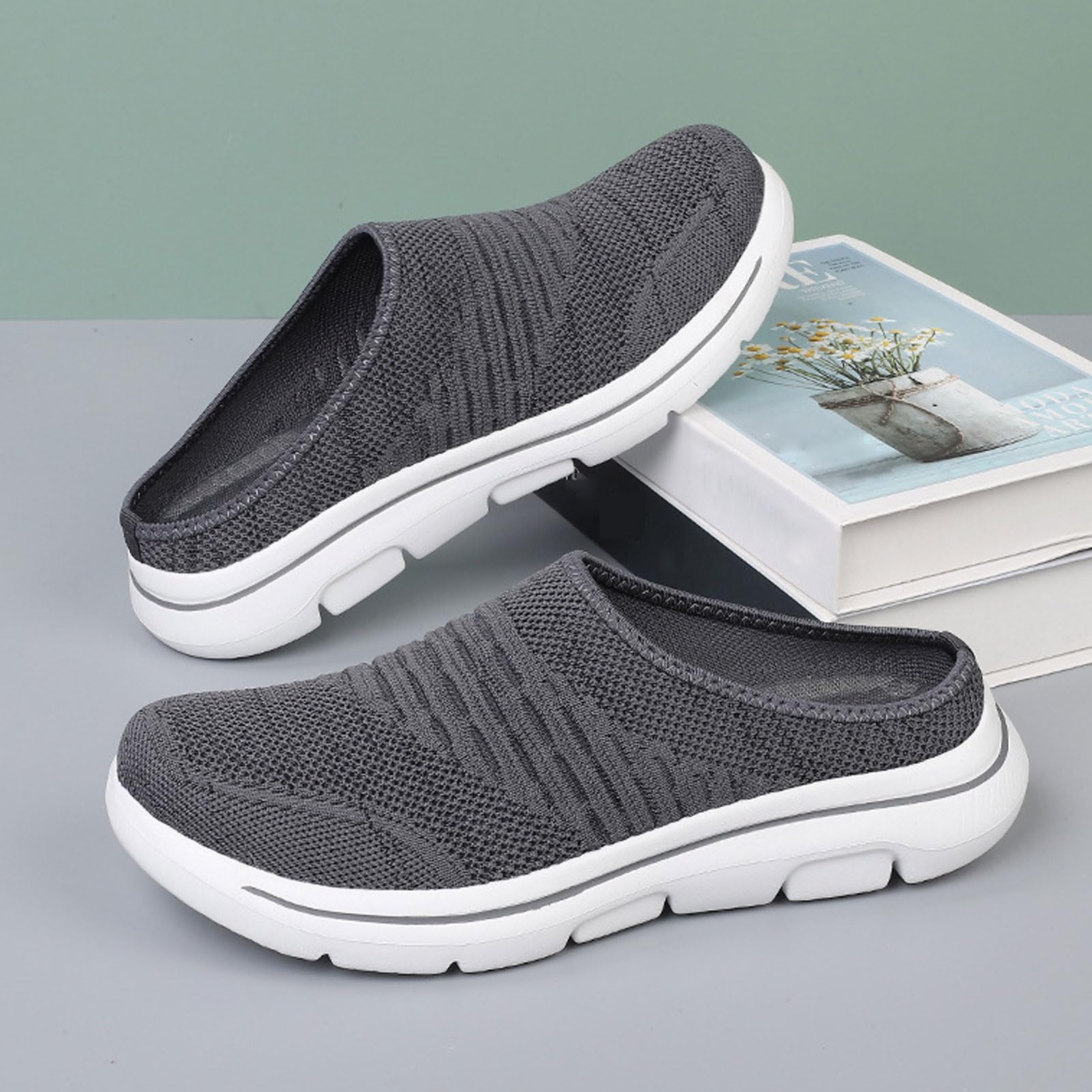 Pantofole in Rete Traspiranti,Slingback Scarpe Sportive in Rete,Uomo Pantofole Low Top,Leggere,Casual,Resistente all'Usura,Facile da Indossare,per Sport Estivi,Passeggiate in Giardino