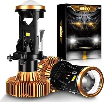 2024 Kit H4 LED Headlight with Mini Projector Lens for Left Hand Drive, Upgraded, CANbus Error Free, 100W 20000LM 6500K White, H4 9003 HB2 LED Headlight, High/Low Beam, Set of 2