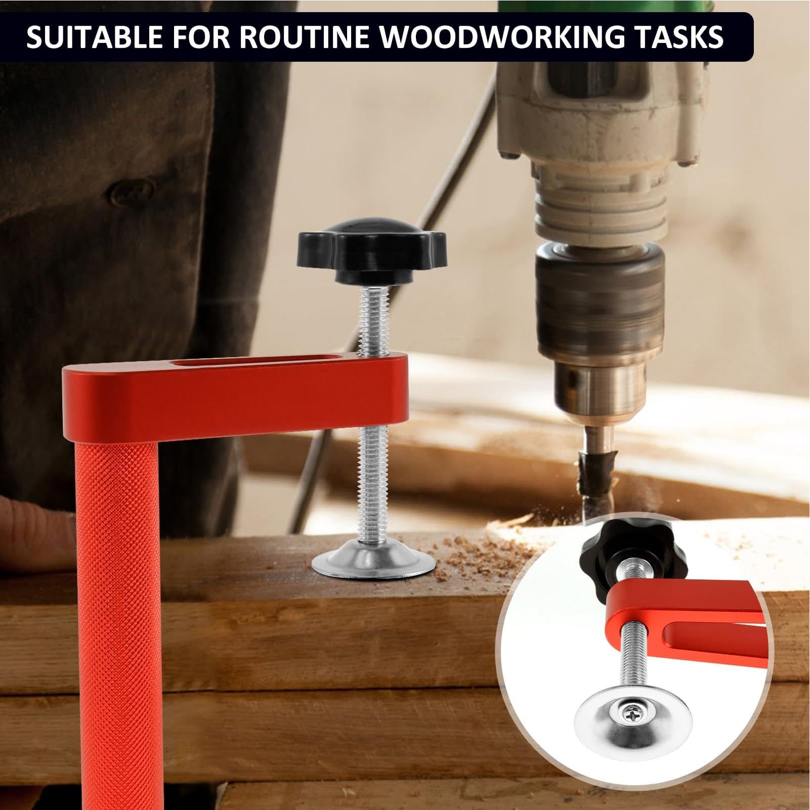 Pince De Serrage Pour Chien D'établi, Accessoires D'établi Pour Trous De Chien Pour Le Travail Du Bois, Outils Manuels Pour Pinces à Bois, Pince Pour Chien D'établi En Alliage