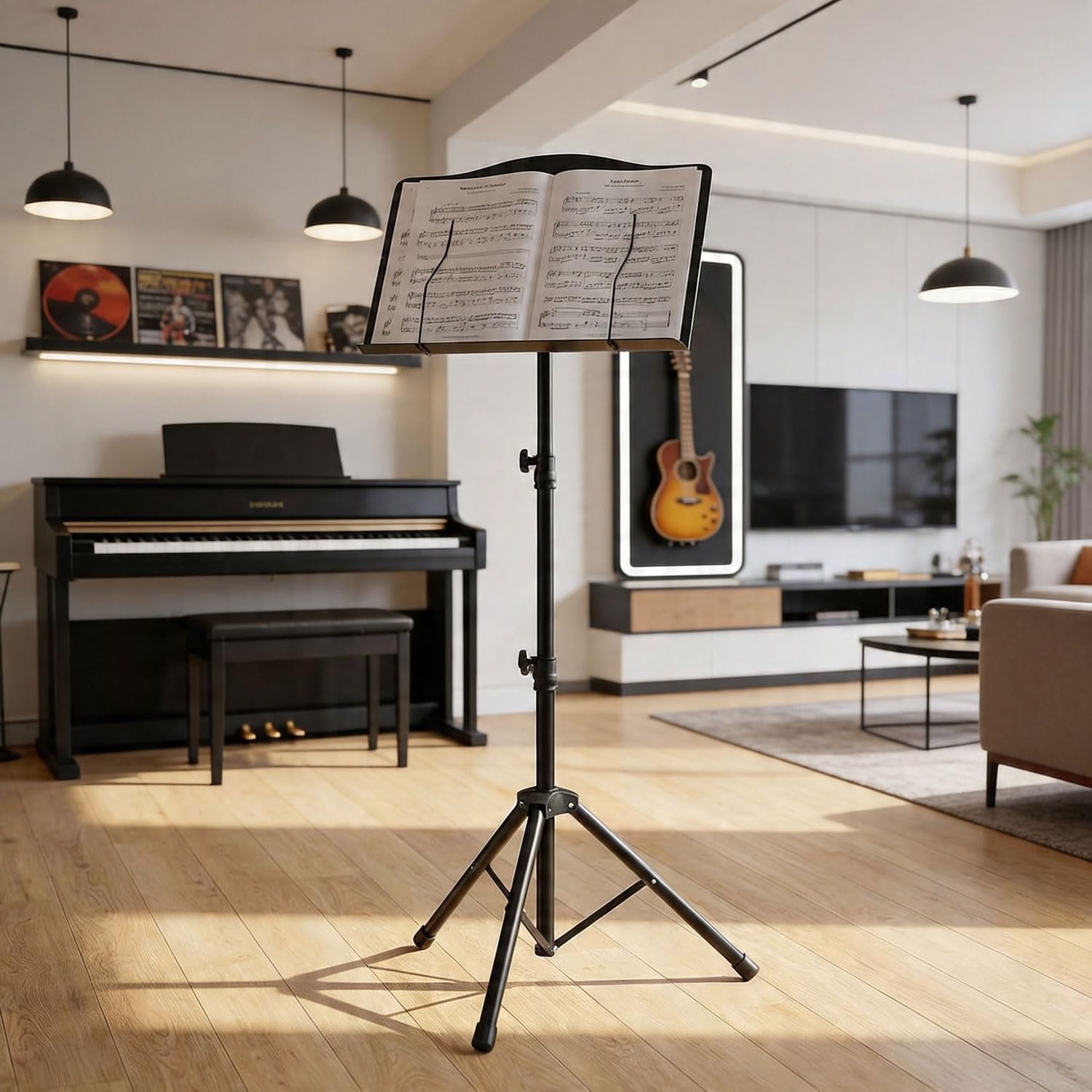 keepdrum MUS024 - Atril plegable con luz LED
