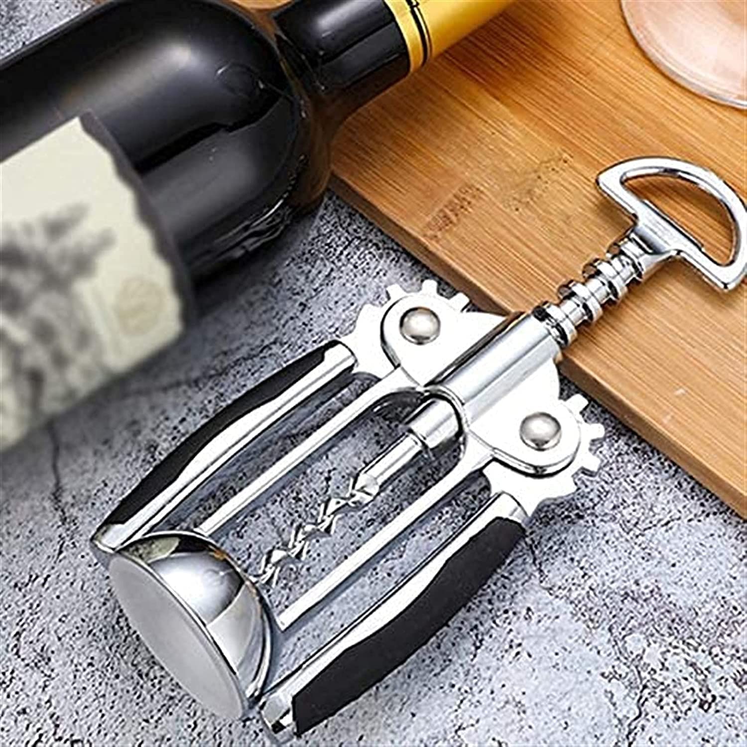 Sacacorchos El mejor abridor de botellas de vino for camareros y camareros profesionales. Abridor de vino con doble bisagra The Wing Corkscrew